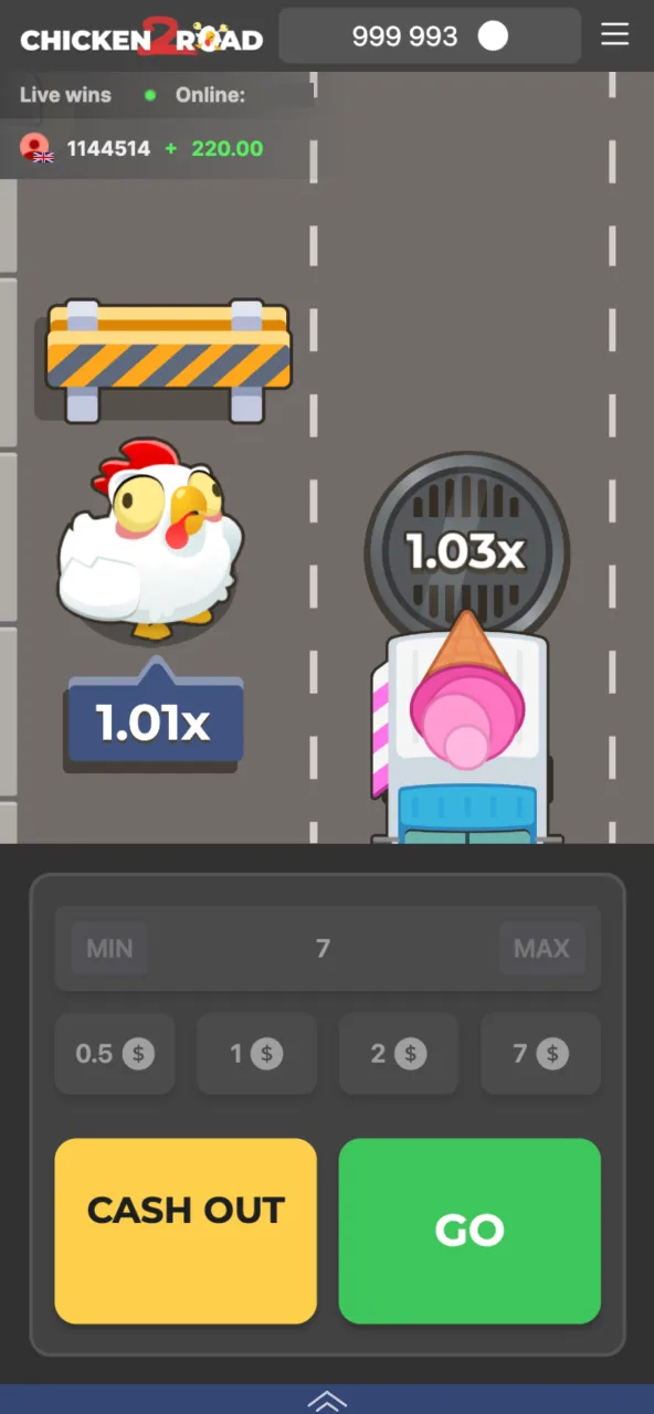 Play Chicken Road 2 on 1xBet by moving the chicken and timing your cashout.