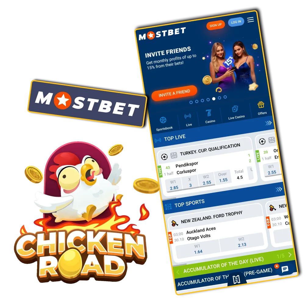 Mostbet features Chicken Road among top gambling titles.