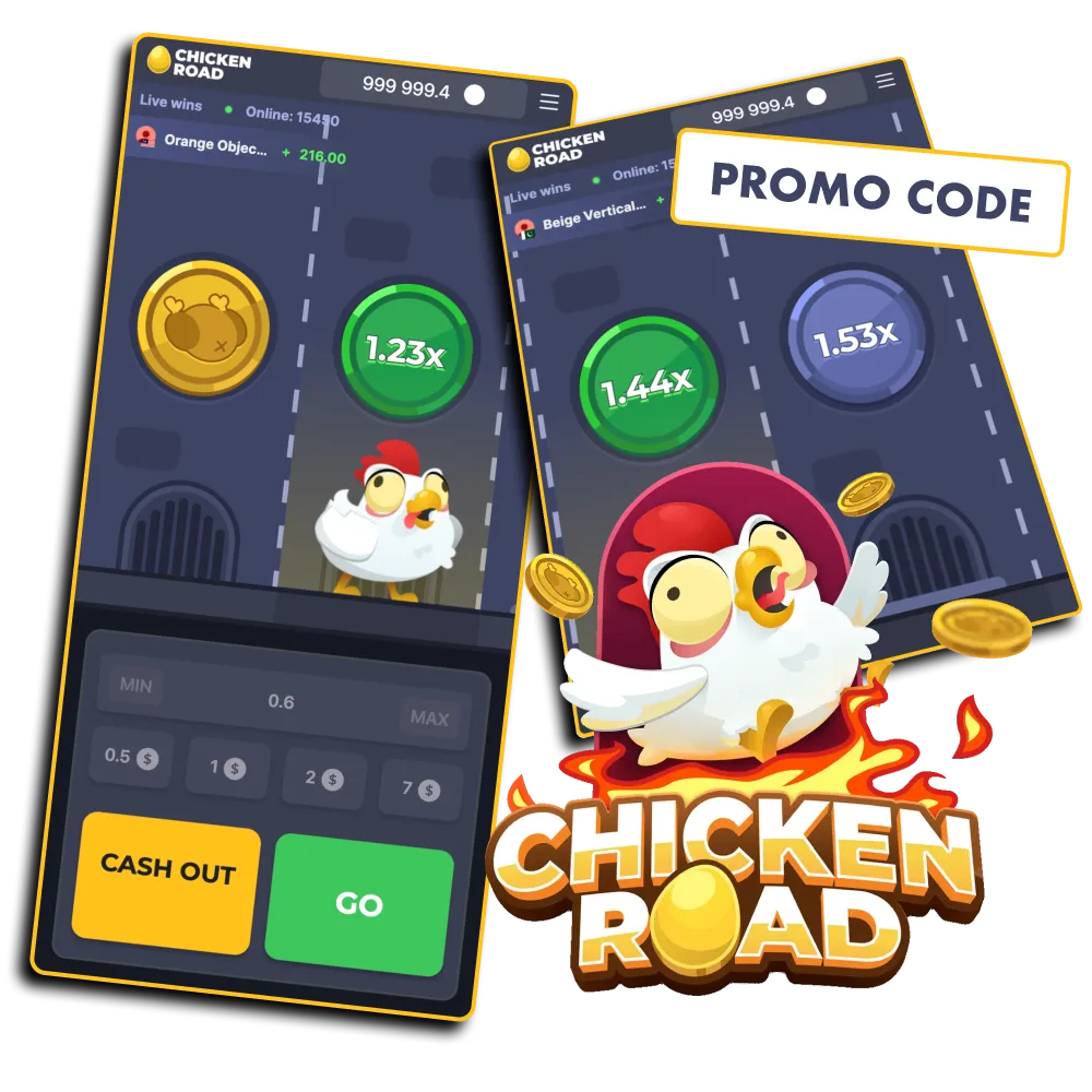Promo code for Chicken Road game rewards in India.