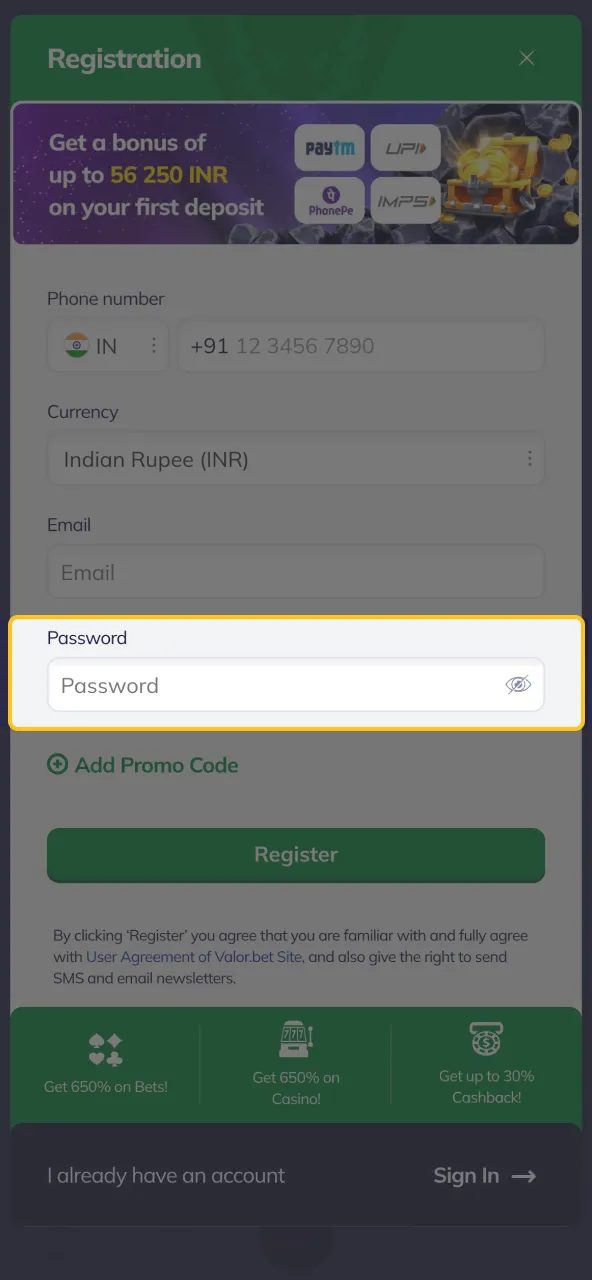 Input password at Valor to continue Chicken Road adventure.