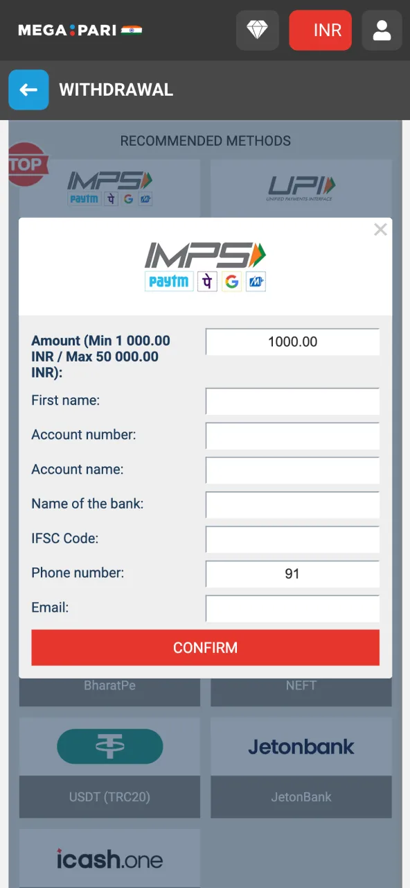 Pick a withdrawal option to cash out Chicken Road winnings at Megapari.