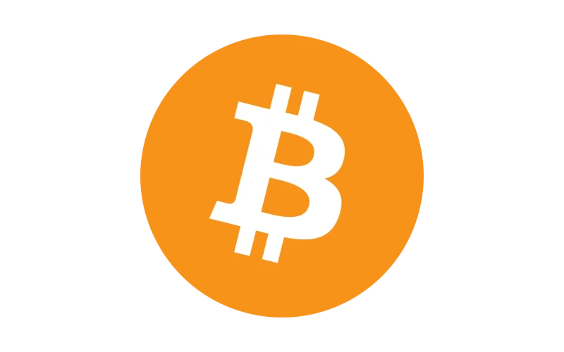 Bitcoin logo.