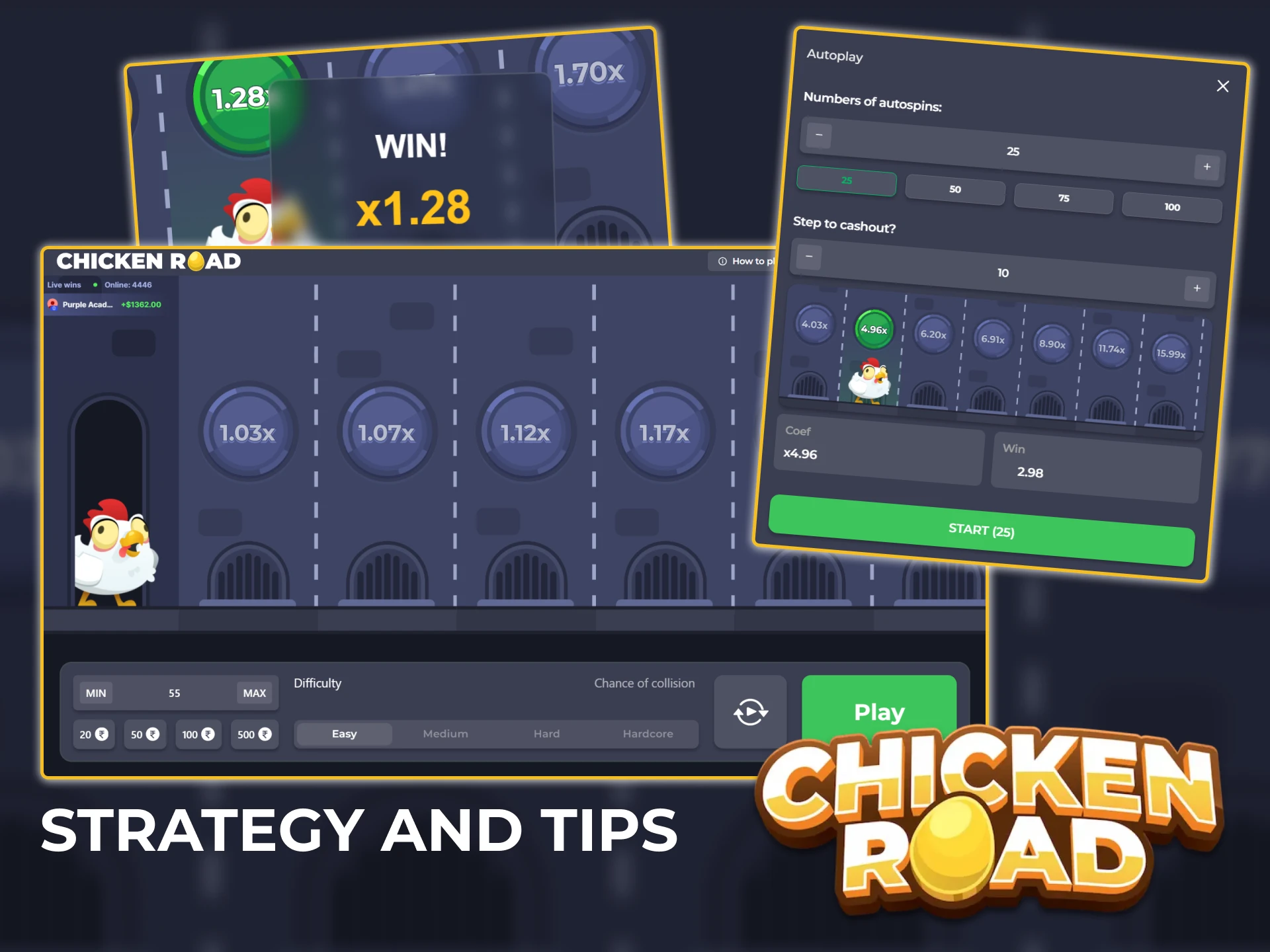 Check out the tips on how to play Chicken Road.