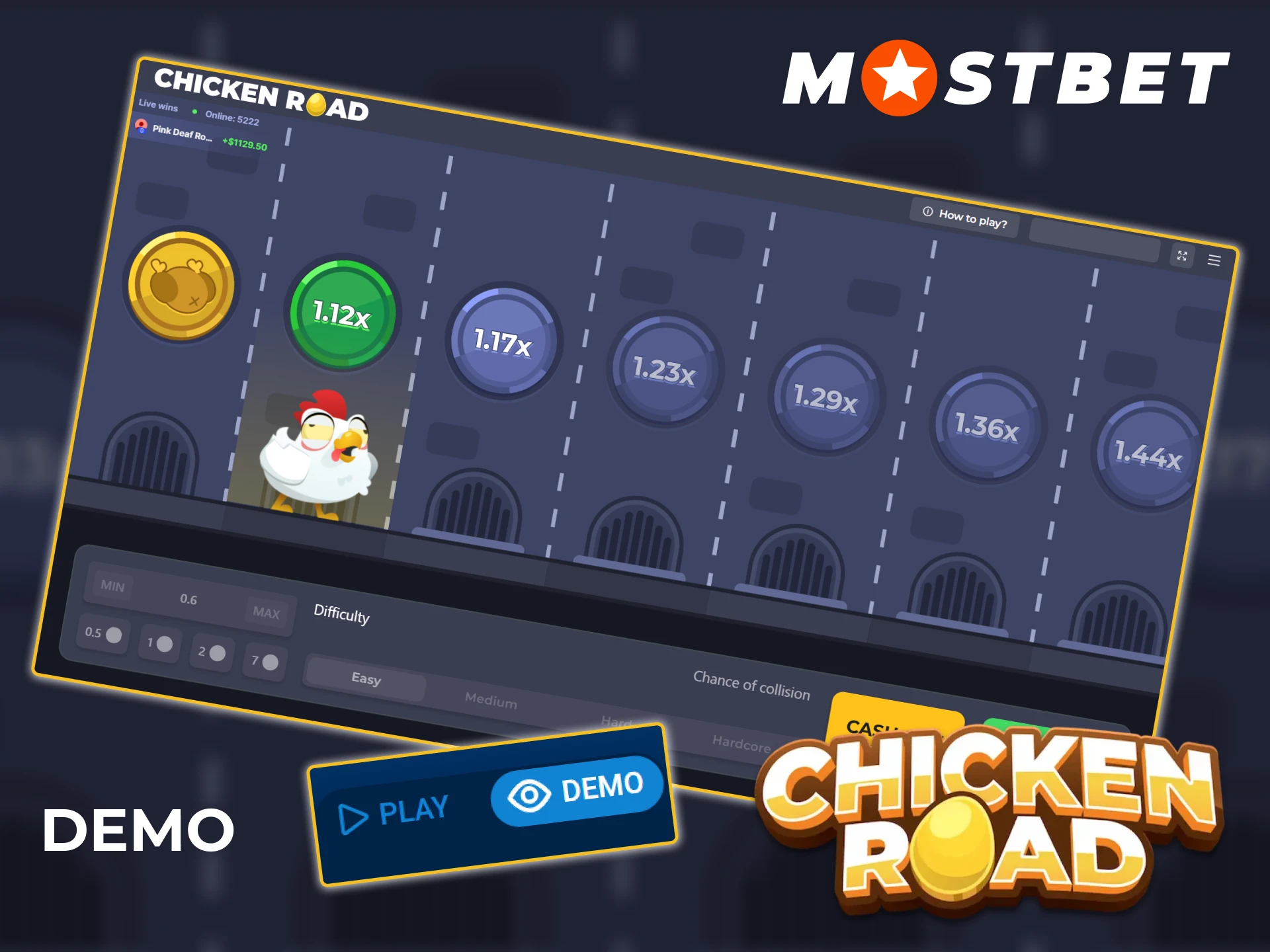 Go to Chicken Road demo mode to gain more skills before playing with money at Mostbet.