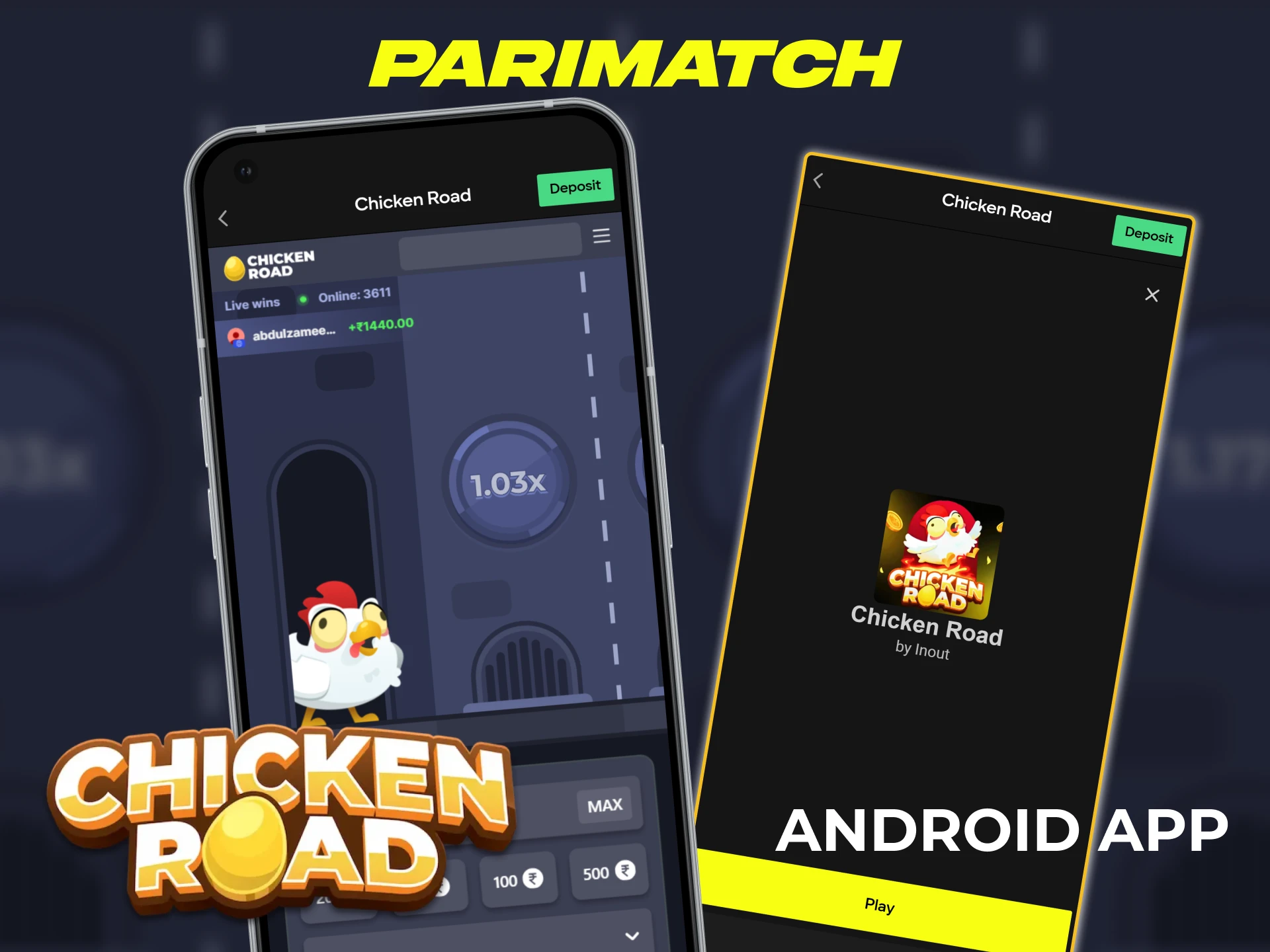 The Android app is available for Chicken Road players, and you can find it on the Parimatch platform.
