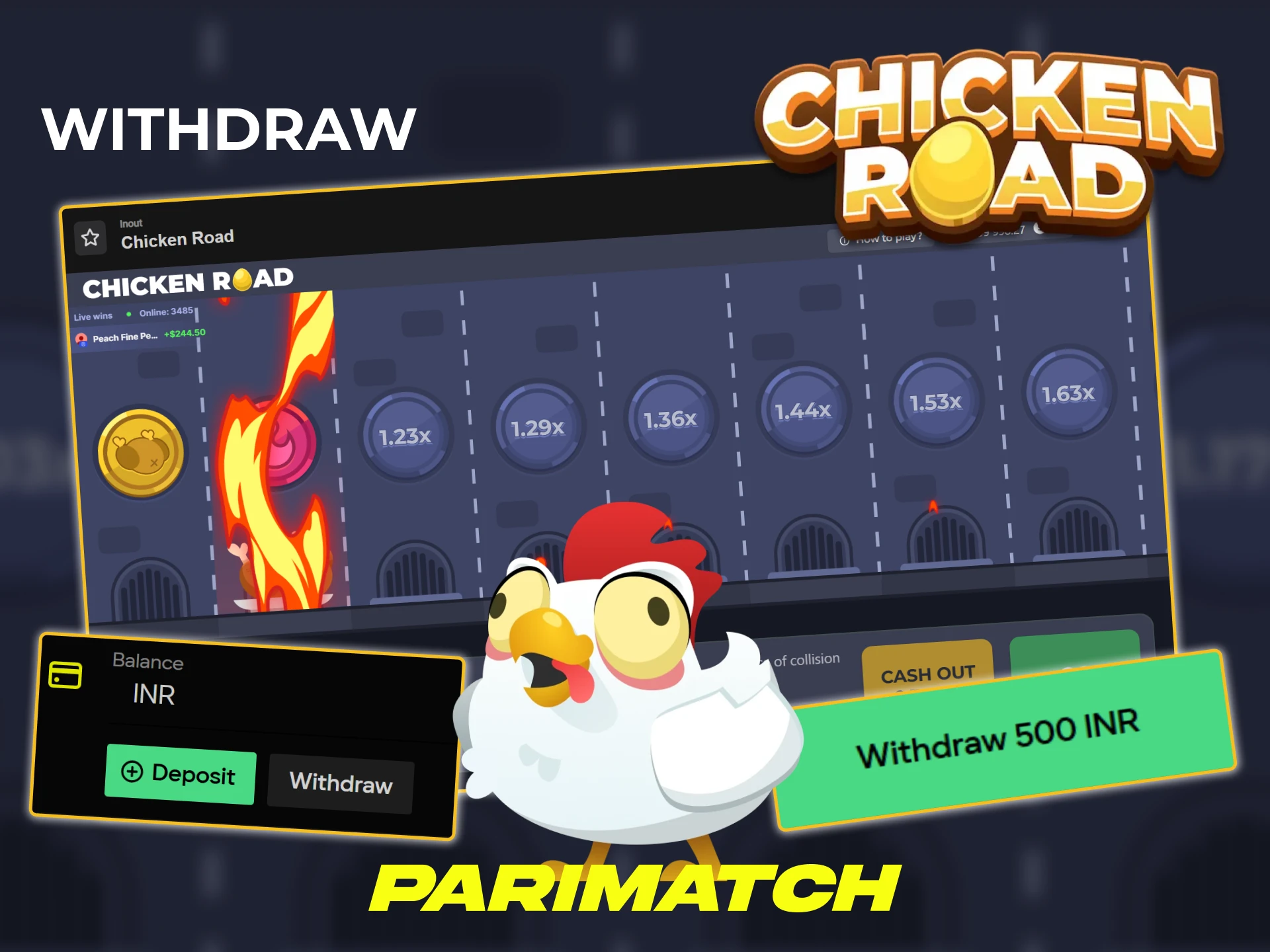 Win big in Chicken Road, then withdraw your money from Parimatch.