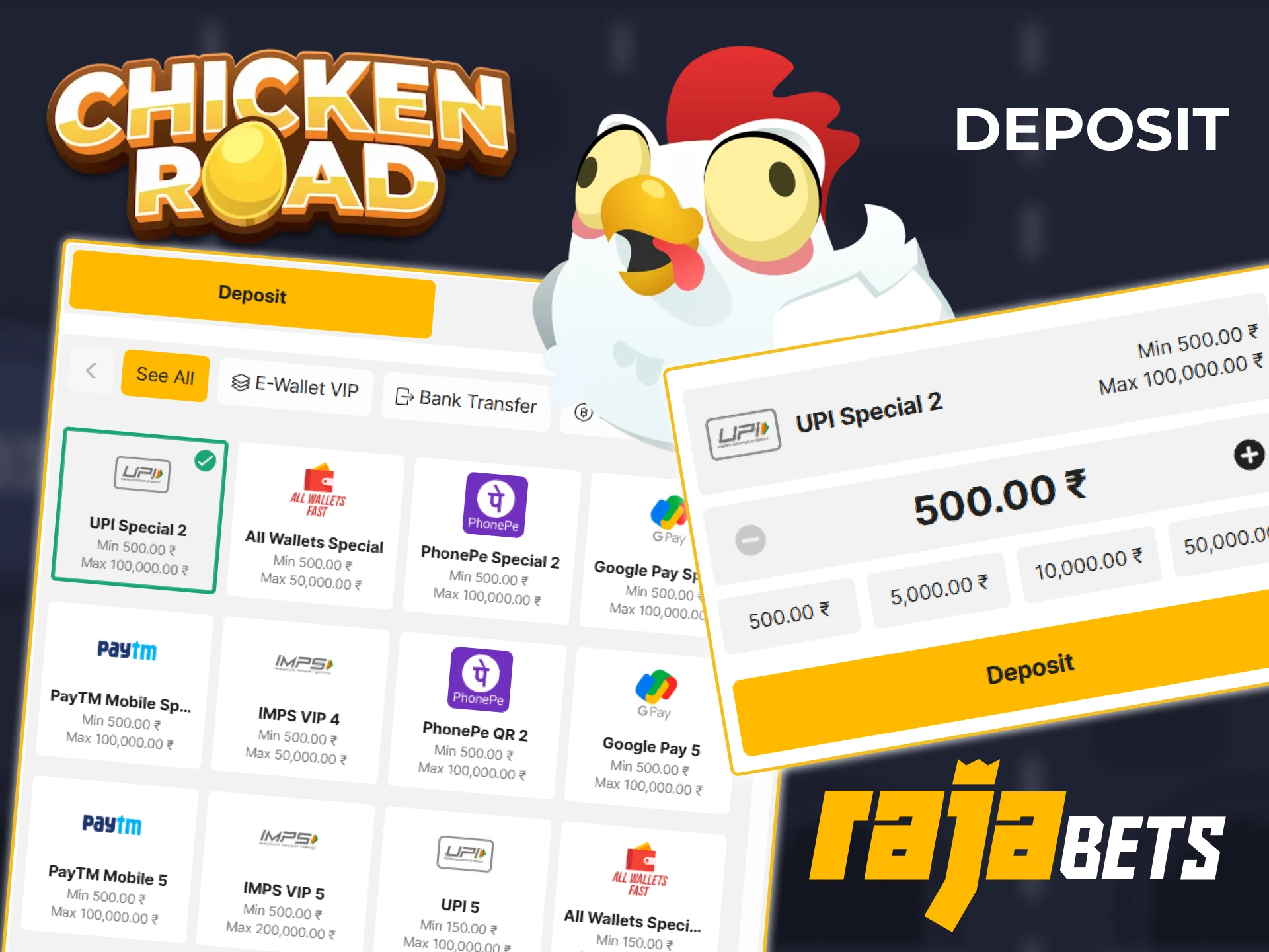 Learn how to make your first deposit on the Rajabets platform.