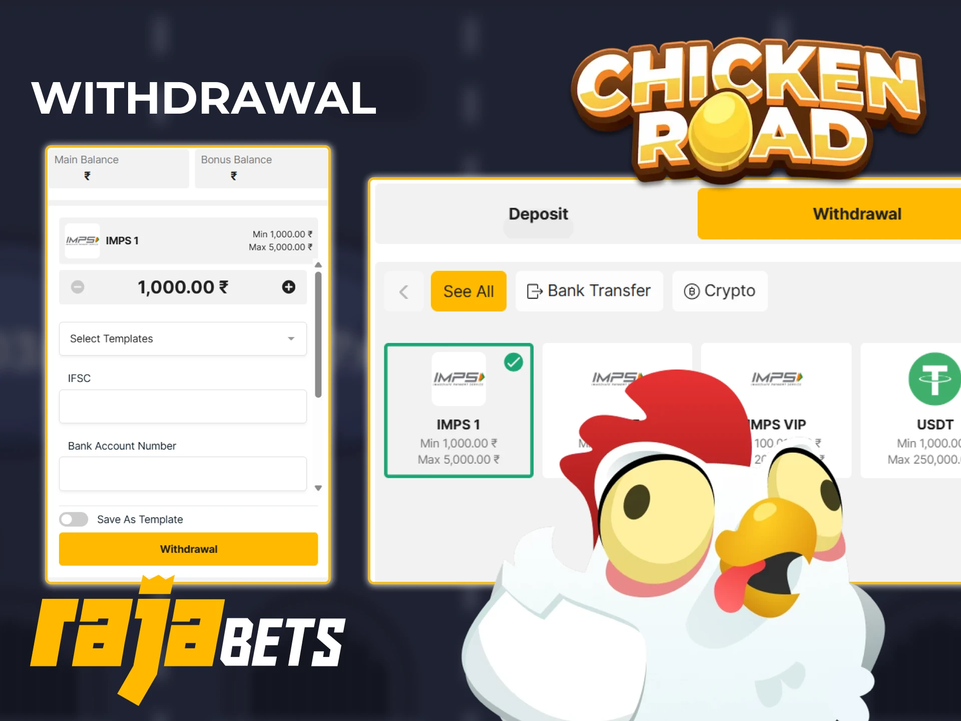 Easily withdraw funds from Rajabets and continue playing Chicken Road to get more winnings.