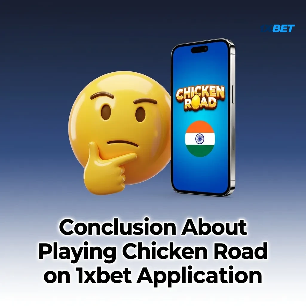 1xbet mobile app interface showing Chicken Road game with 97% RTP, UPI payment options, and ₹10 minimum bet for Indian players