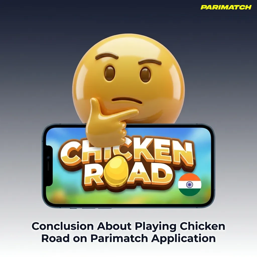 Parimatch app interface showing Chicken Road game with 97% RTP, UPI payment options, and welcome bonus details