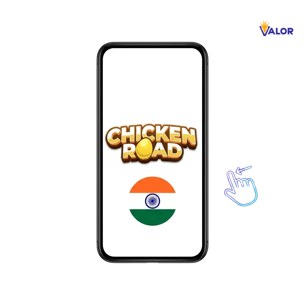 Mobile Chicken Road game on smartphone showing Android and iOS compatibility for gaming on the go