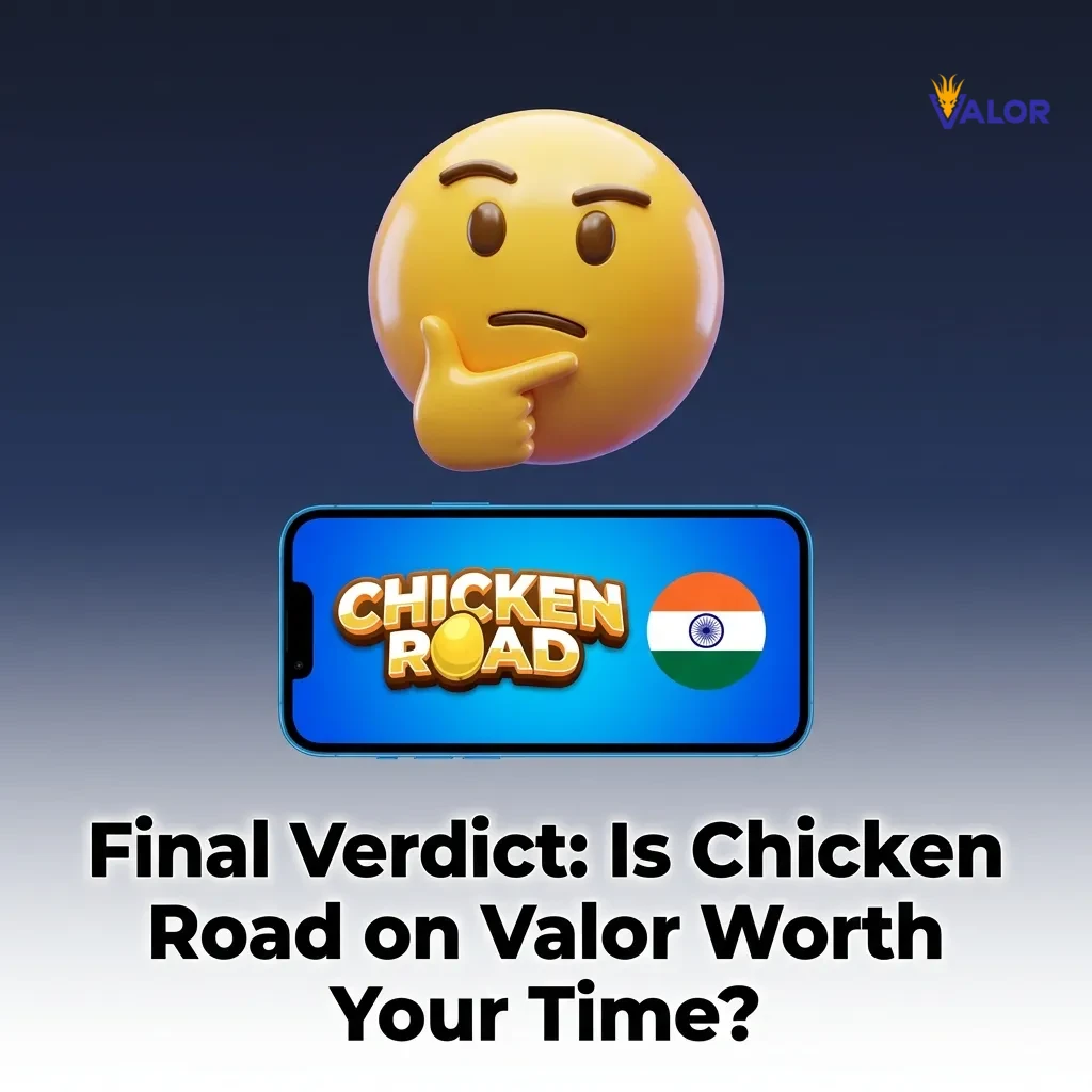 Chicken Road mobile game interface showing fast UPI withdrawals and 97% RTP for Indian players on Valor platform