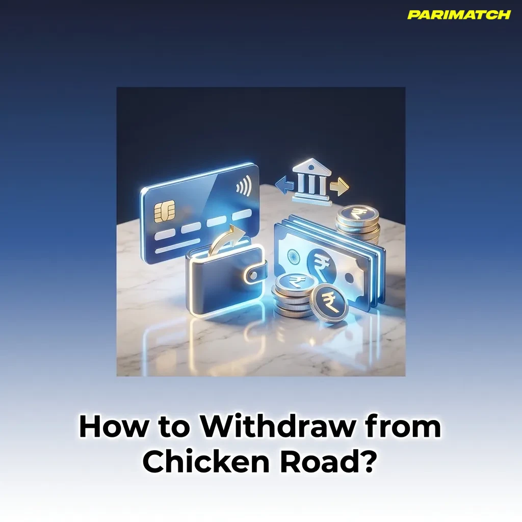 Smartphone screen showing Chicken Road withdrawal process with cashier section and payment options highlighted