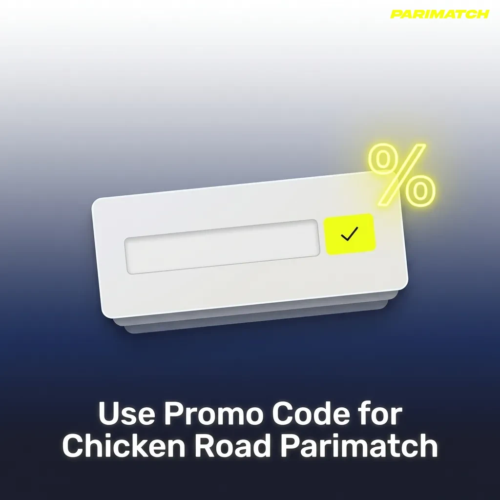 Player entering promo code PMCR2025 on Parimatch registration screen to unlock bonus funds for Chicken Road game
