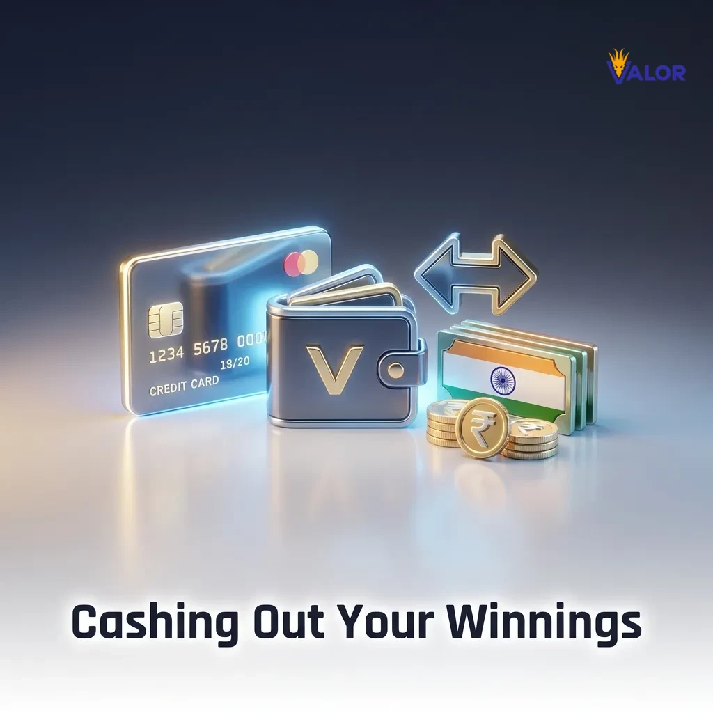 Player navigating withdrawal screen with steps showing verification, amount entry, and payment method selection