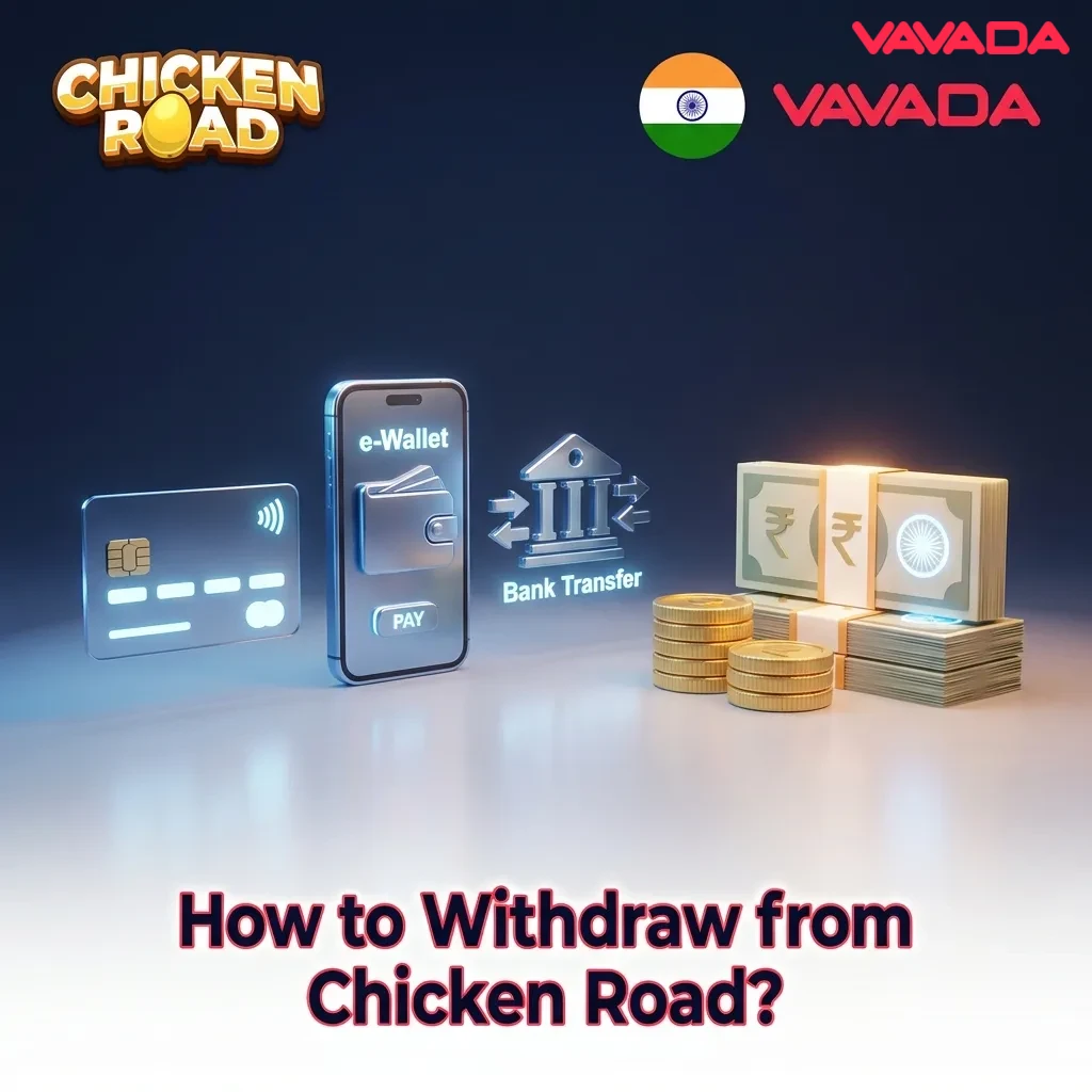 Smartphone screen showing Chicken Road app withdrawal interface with menu options and amount entry field