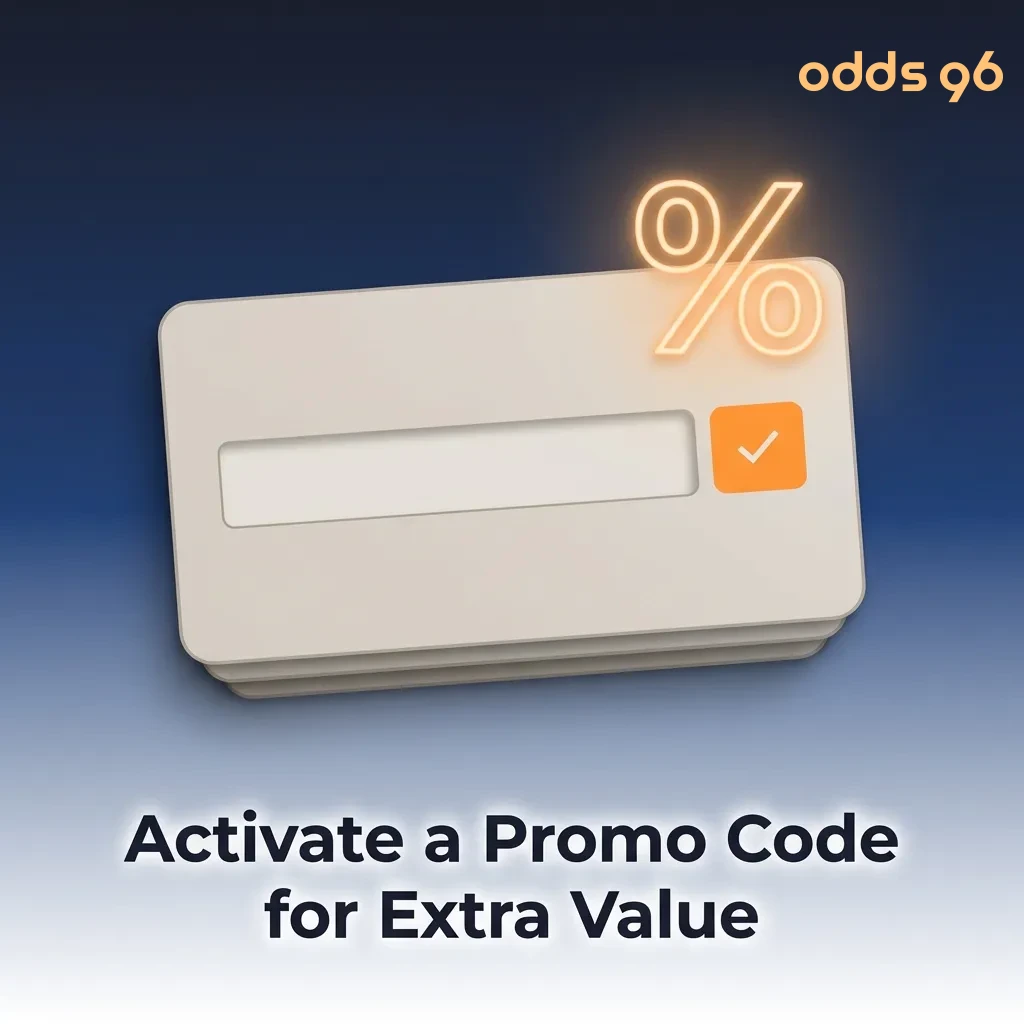 Odds96 promo code CHICKEN500 activation screen showing registration field and account settings bonus redemption option